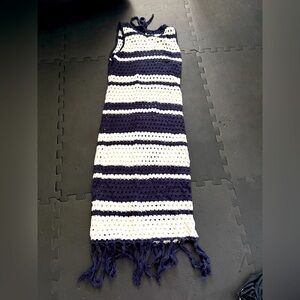 Super cute navy and white swim coverup! Worn once! Like new!